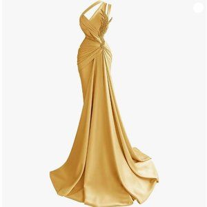 Women Beaded Dresses Party Birthday Dress Mermaid Prom Gown-sz 20 plus